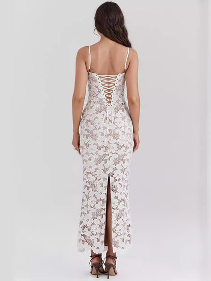 Astrid™ | Pearl Blossom Maxi Klänning