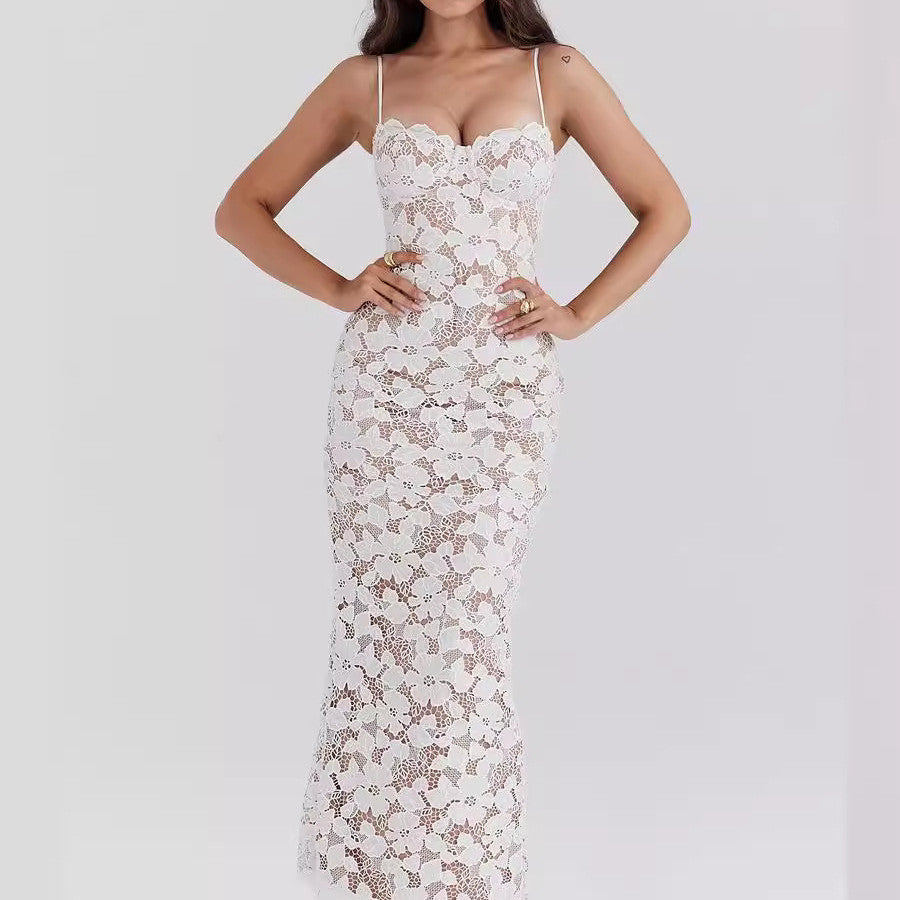 Astrid™ | Pearl Blossom Maxi Klänning